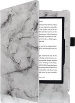 Pocketbook Touch Lux 5 / Lux 4 / Touch HD 3 / Color 2020 Cover - Book Case Premium Sleep Cover Cuir avec Fonction Auto/Réveil - Marbre