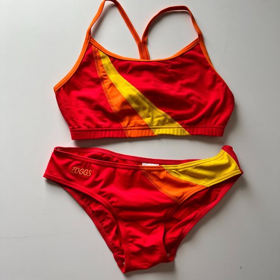 Zoggs bikini oranje/rood maat 38