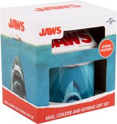 Jaws - beker & onderzetter & sleutelhanger - cadeaupakket
