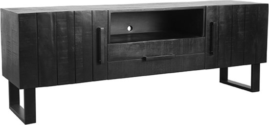 LABEL51 Santos Tv-meubel - Zwart - Mangohout - 168 cm
