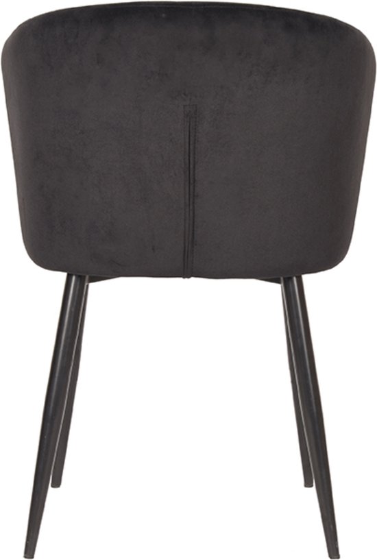 LABEL51 Chaise de salle à manger Wave - Zwart - Velours