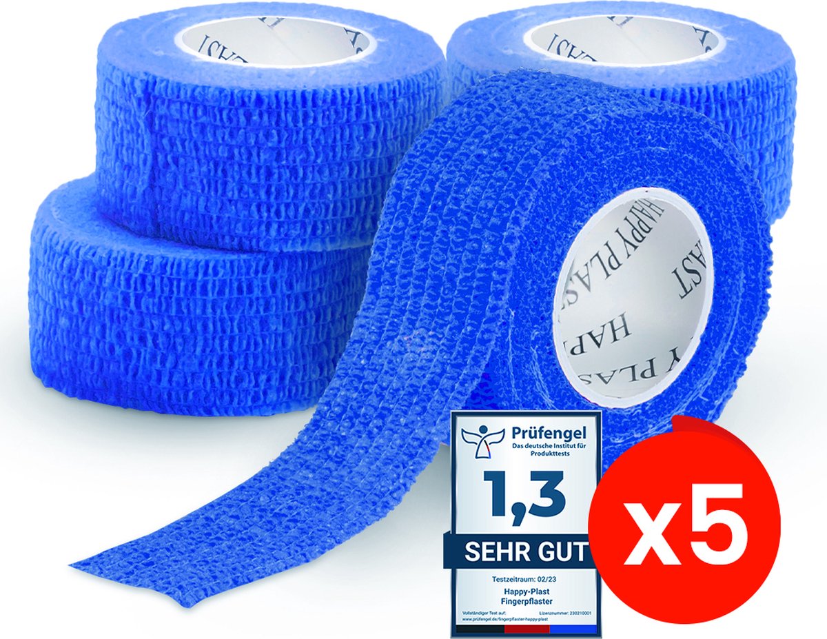 Goedkoopste HappyPlast Pleister - Zelfklevende pleister - Pleisters - Volwassenen - Kinderen - Blauw