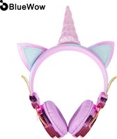 Unicorn koptelefoon voor meisjes met kabel - 84d volumebescherming - verstelbare elementen-geen gedoe met bluetooth of oplaad kabels - Geleverd in mooie unicorn geschenk verpakking