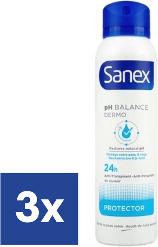 Sanex pH Balance Dermo Protect Deo Spray 3 x 150 ml bol
