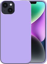 Smartphonica Siliconen hoesje voor iPhone 14 Plus case met zachte binnenkant - Paars / Back Cover geschikt voor Apple iPhone 14 Plus