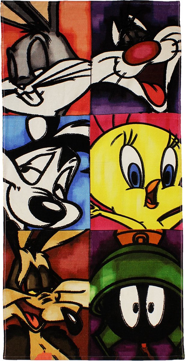 Looney Tunes strandlaken Squares 70 x 140 cm