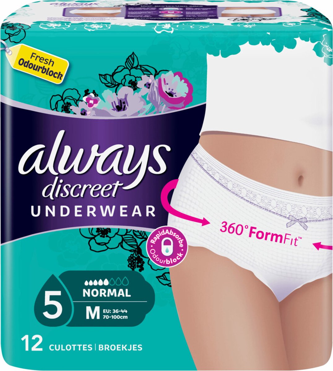 Goedkoopste Always Discreet Pants Normal Medium - 4 pakken van 12 stuks