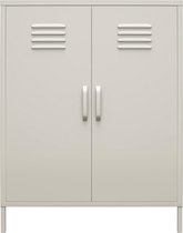 Meuble 1 porte en métal taupe