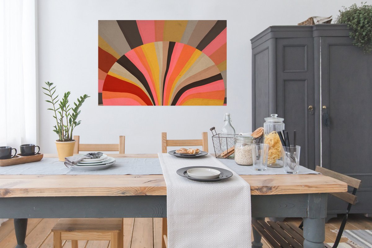 Poster Abstract -Kunst - Vormen - 120x90 cm