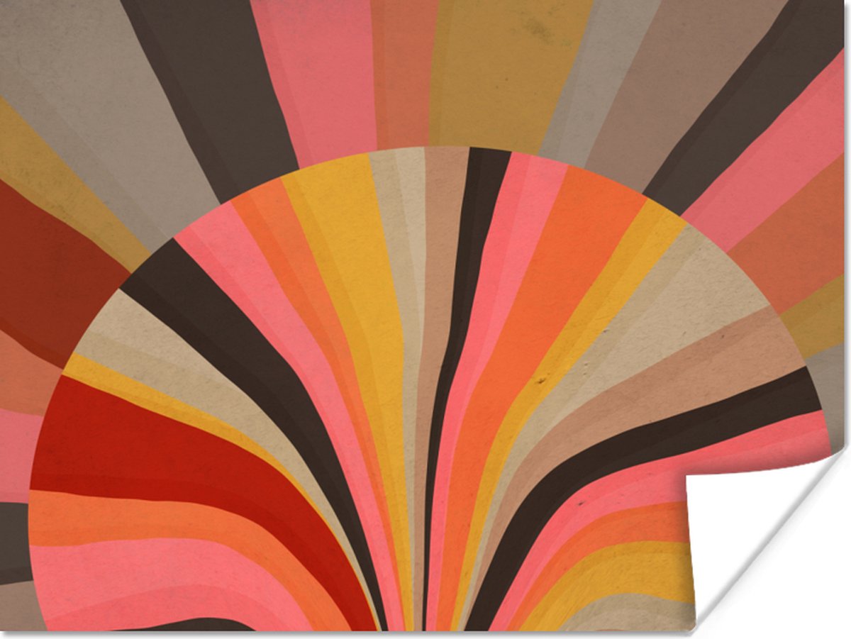 Poster Abstract -Kunst - Vormen - 120x90 cm