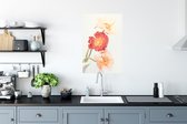 Poster Bloemen - Rood - Natuur - Planten - 60x90 cm