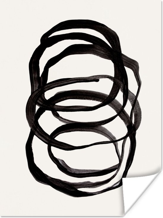 Poster Abstrait - Art - Lignes - Motif - 120x160 cm XXL