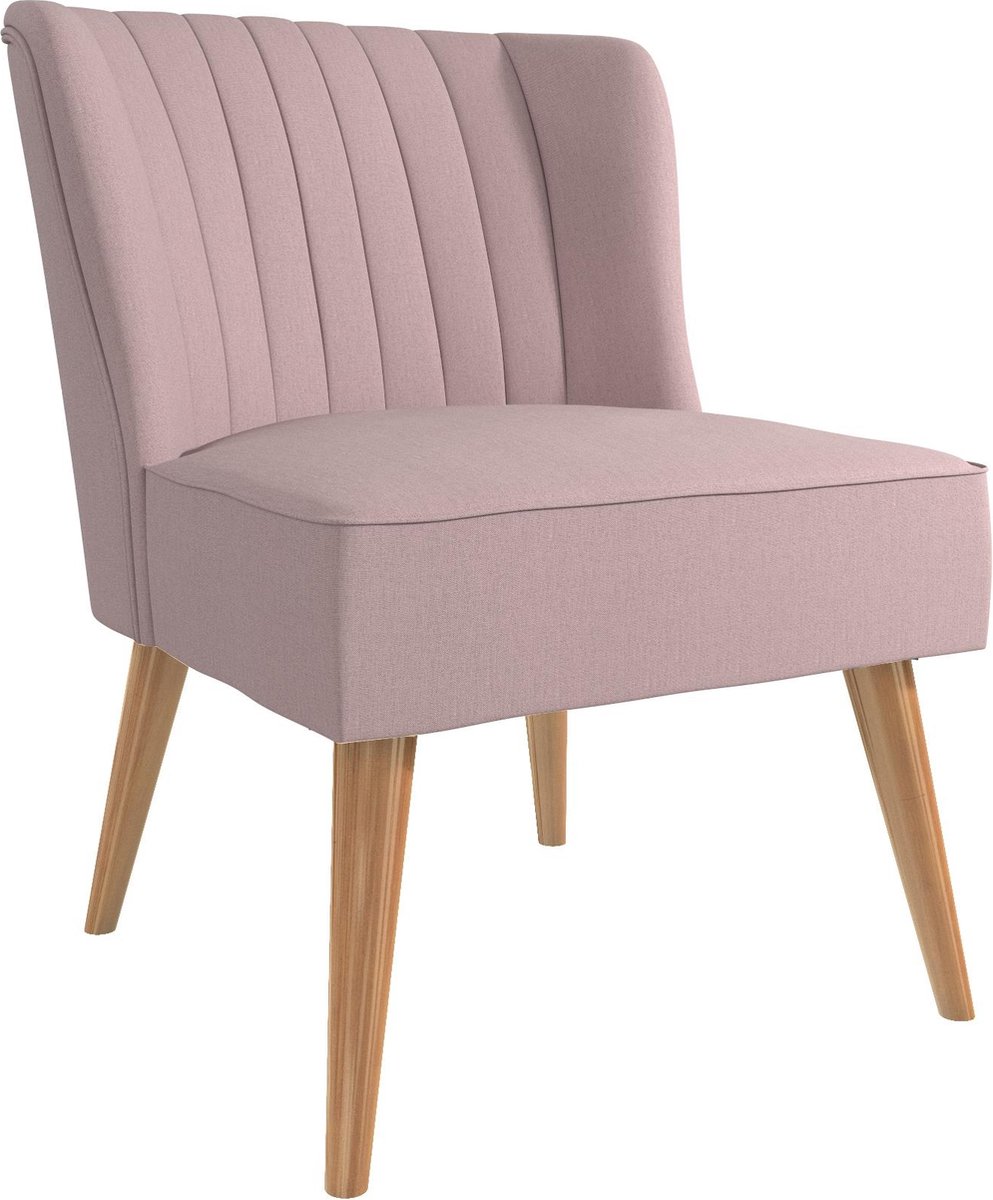 Brittany-Gestoffeerde Accent Stoel in Linnen Pink