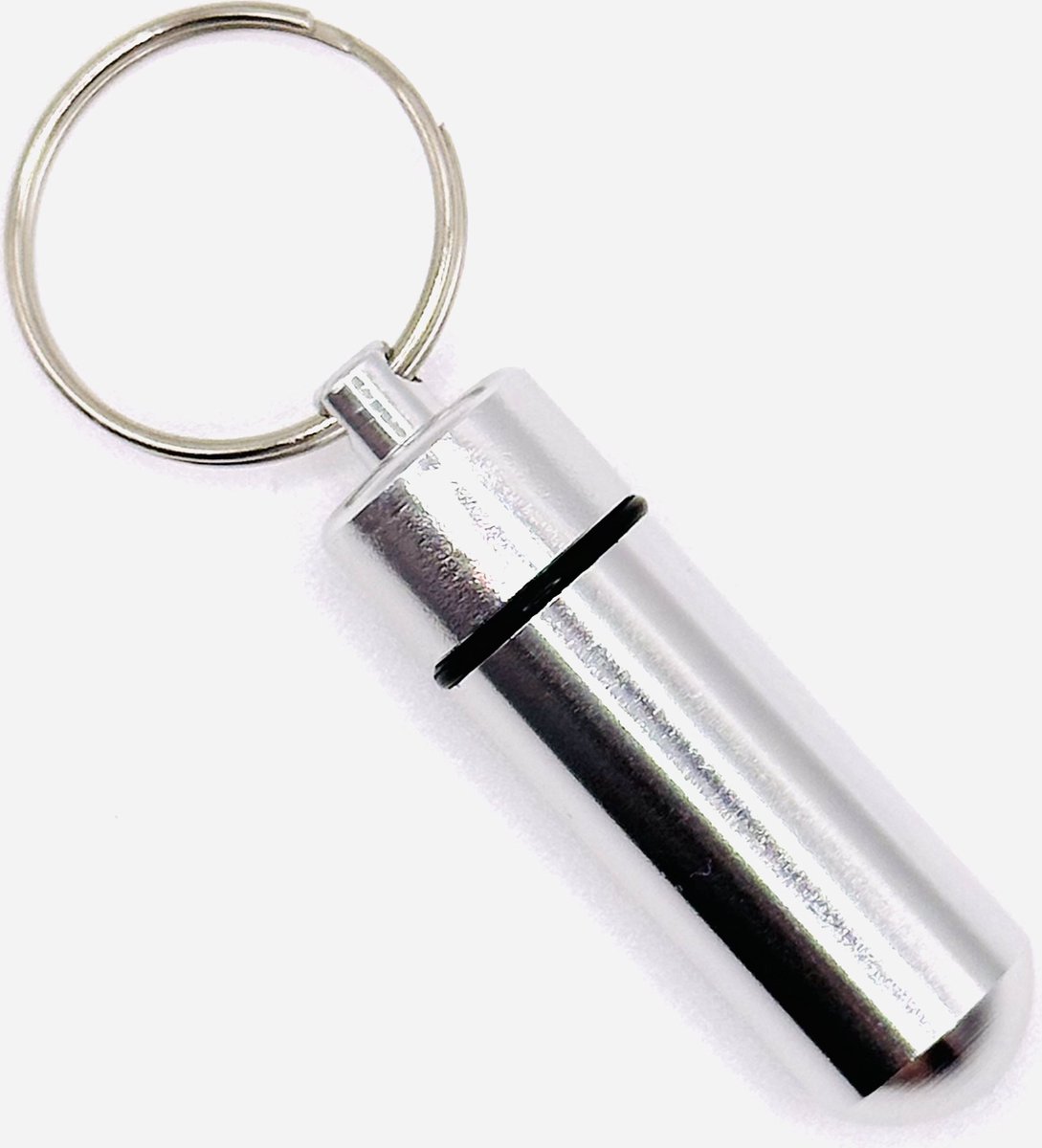 Goedkoopste Waterdichte Aluminium Pillendoos Sleutelhanger - Zilver