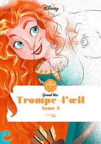 Disney Grand Bloc - Trompe-l`oeil tome 2 - Kleuren op nummer - Kleurboeken voor volwassenen - hachette
