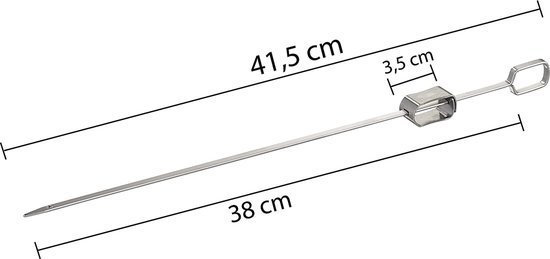 Brochettes de gril en acier inoxydable, 10 pièces brochettes de shashlik en  acier