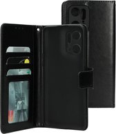 Mobiparts hoesje geschikt voor Oppo Find X5 Pro - Wallet/Boekhoesje - Eco Leer - Magneet Sluiting - Opberg vakken - Zwart