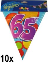 10x Age flag line 65 ans - Flag line party festival abraham sara flags anniversaire anniversaire age