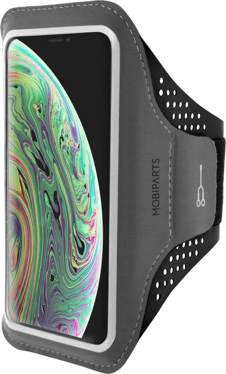 Hardloop Sportarmband geschikt voor Apple iPhone X/10 Apple iPhone Xs - Zwart - Mobiparts