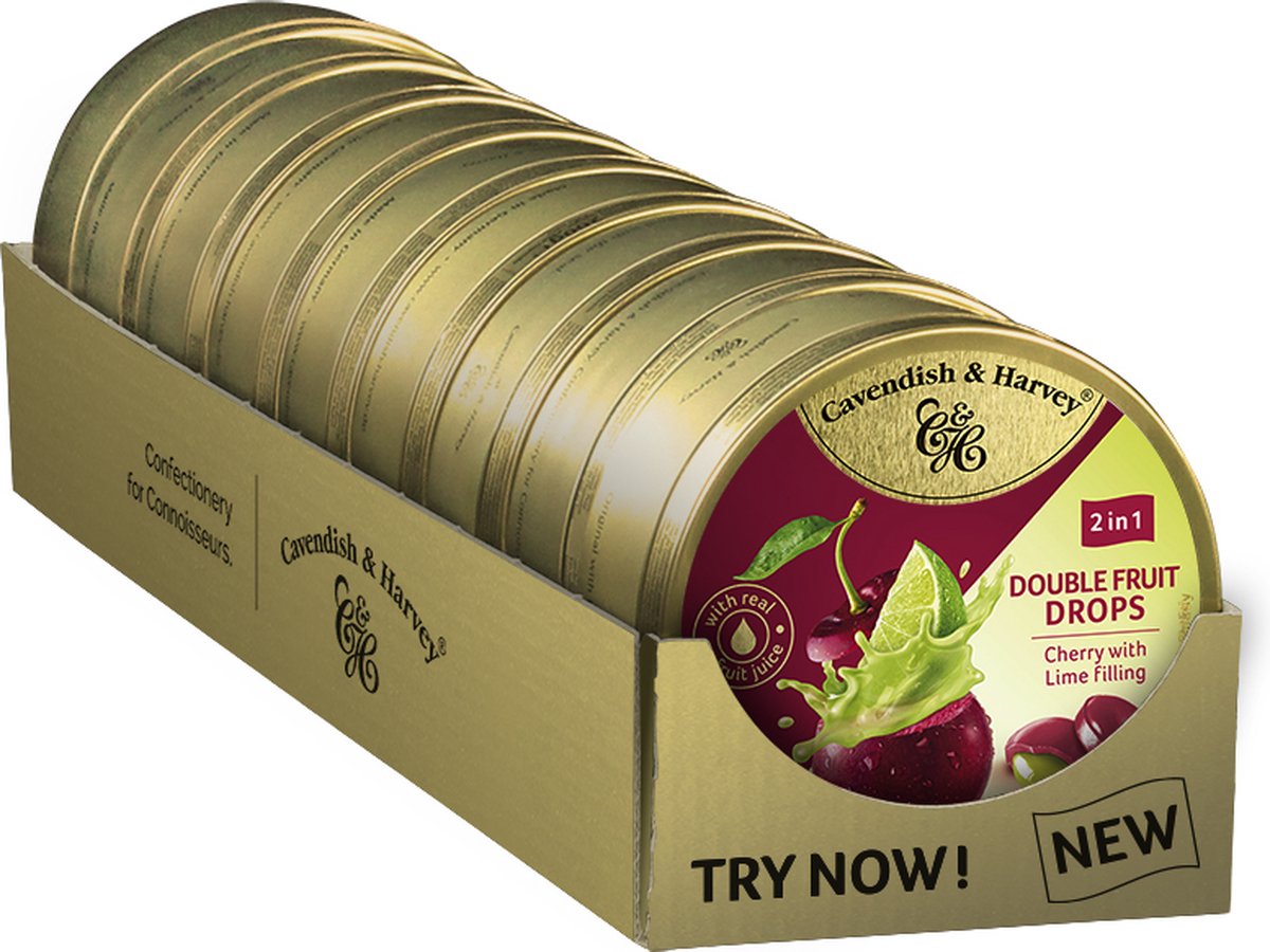 Cavendish & Harvey Double Fruit Cherry Lime - 9 x 175 Gram