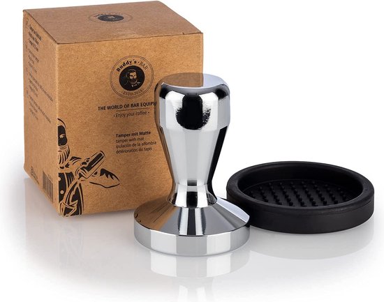 Buddy's Bar Barista Edition Koffiedispenser 53 mm, hoogte 3,5 cm, nivelleringshulp van roestvrij staal en aluminium, Barista accessoires Buddy's Bar Barista Edition Koffiedispenser 53 mm, hoogte 3,5 cm, nivelleringshulp van roestvrij staal en aluminium, Barista accessoires