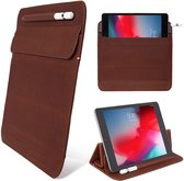 DECODED Foldable Sleeve geschikt voor iPad Mini, Samsung Tab S7/ S8 en Fire 7 - Hoogwaardig Europees Leer, Tablethoes tot 7.9" - Bruin