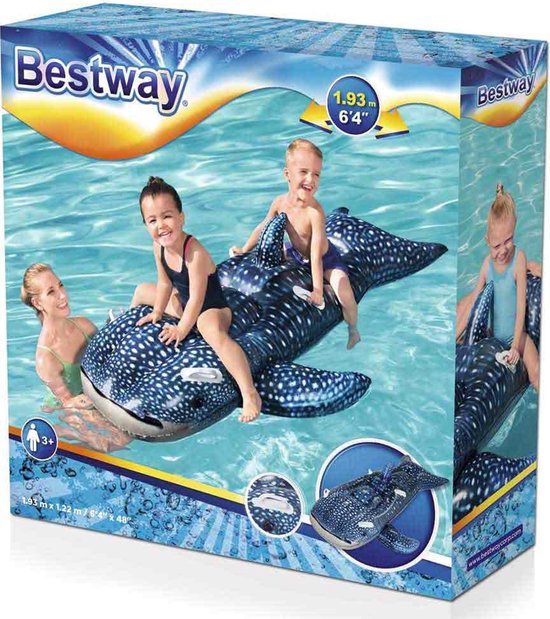 Bestway Whale Shark Pool Luchtmatrassen Blauw 193 x 122 cm - Bestway