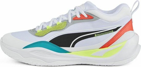 Basketball Shoes for Adults Puma Playmaker Pro White Unisex