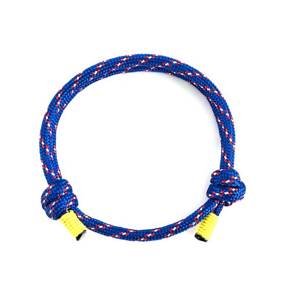 Kungu luxe rope armband voor heren en dames - Blauw geel - Outdoor Milano line - Cadeau - Geschenk - Voor Man - Vrouw - Armbandje - Jewellery
