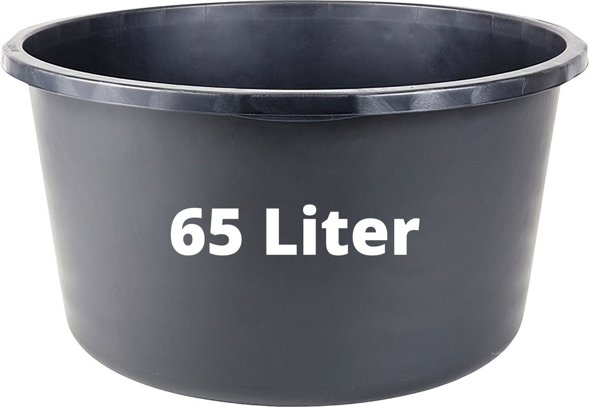 Set Van 10 Bouwemmers Van Kunststof, 12L - Mortelemmer Voor Bouwplaats Tuin Cementemmer Stabiele Emmer Met Handgreep Mortelbak Wateremmer Met Gietrand Poetsemmer Zwart Set Van 10