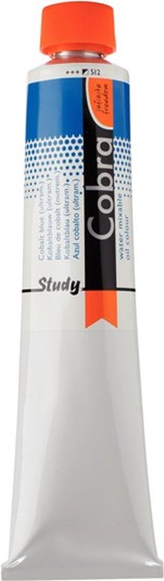 Cobra Study Water Vermengbare Olieverf Tube - Kobaltblauw ultramarijn 512 - 200 ml