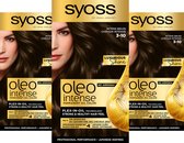 Bol.com Syoss Oleo Intense - Haarverf - 3-10 Intens Bruin - Voordeelverpakking - 3 Stuks aanbieding