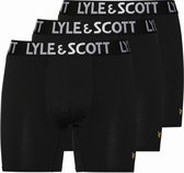 Lyle & Scott - Heren Onderbroeken Elton 3-Pack Boxers - Zwart - Maat XL