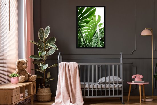 Cadre photo avec affiche - Plantes - Vert - Jungle - Nature - 80x120 cm - Cadre pour affiche