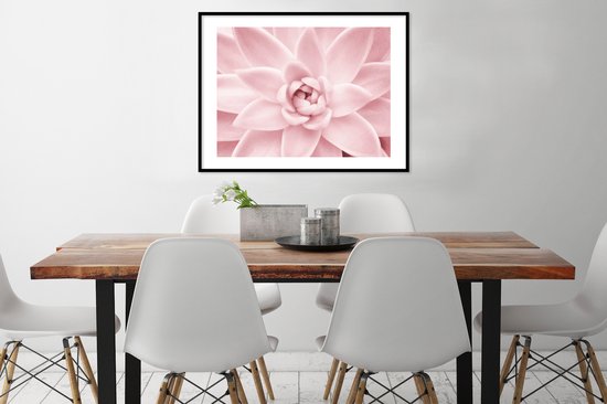 Cadre photo avec poster - Cadre affiche fleurs roses - Cadre noir 80x60 - Pour adultes - Cadre photo botanique - Cadre photo nature - Cadre photo chambre - Décoration salon - Mur affiche - Cadre à langer - Poster à suspendre