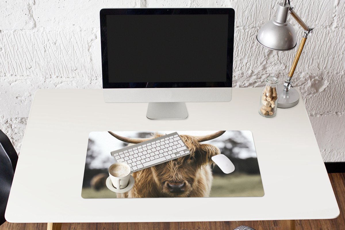 Tapis De Souris Vache Des Highlands - Design Mignon En écossais, Base Caoutchouc Antidérapante, Pour Bureau Et Gaming - 2