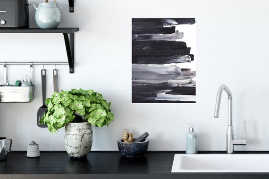 Stickers muraux - Film autocollant - Peinture - Zwart - Design - 30x40 cm - Film adhésif - Stickers muraux chambre d'enfant - Papier peint autocollant - Papier peint autocollant - Film autocollant