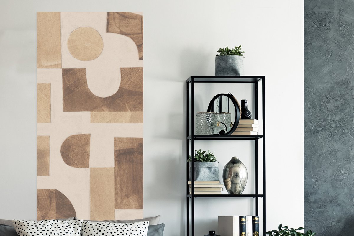 Poster Abstract - Puzzel - Vormen - Kleuren - 75x150 cm