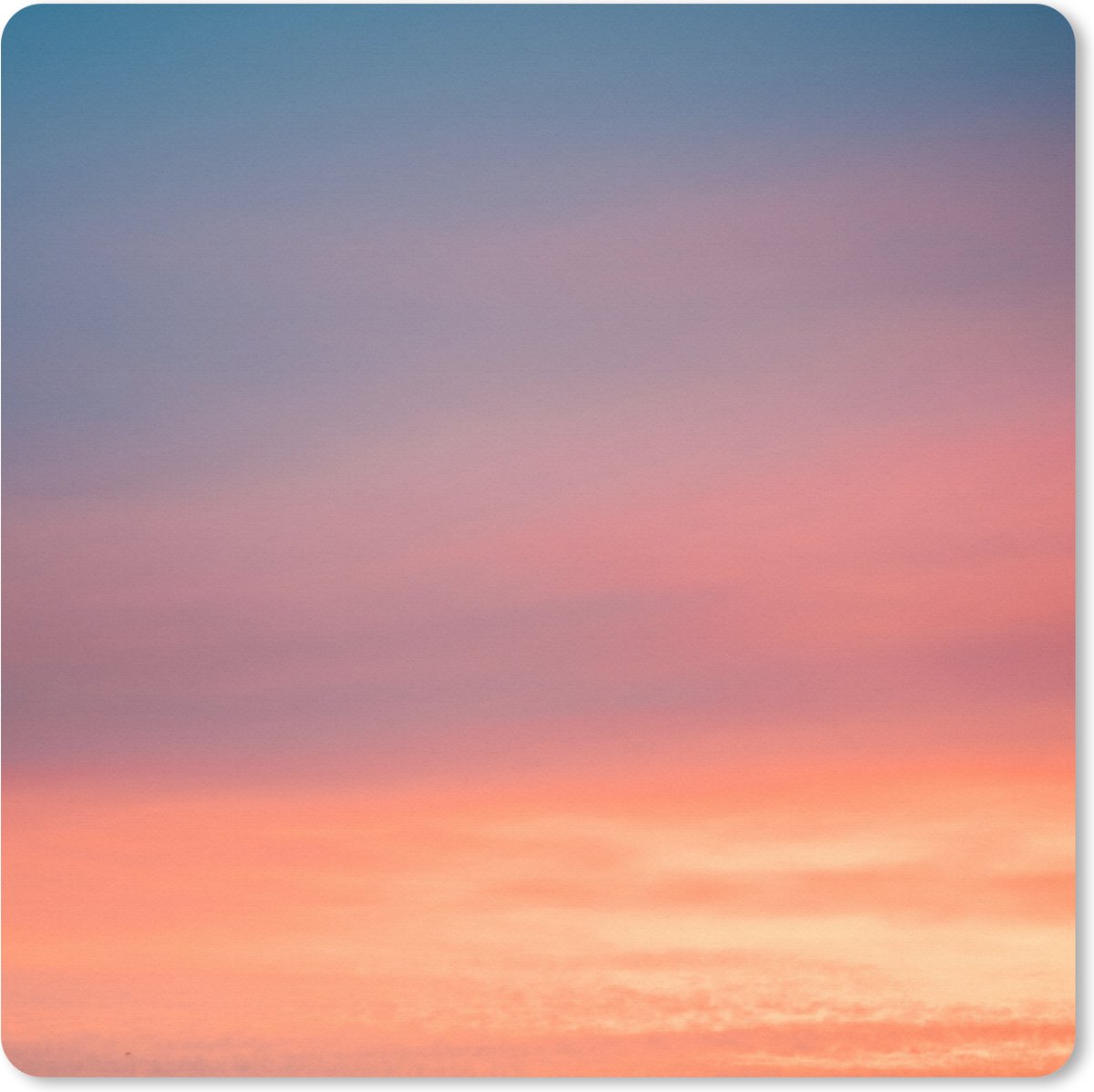 Muismat XXL 40x40 cm - Bureau onderlegger - Bureau mat Zon - Lucht - Wolken - Roze - Bureaumat - Gaming mousepad xl - Bureaulegger groot - Computer deskmat