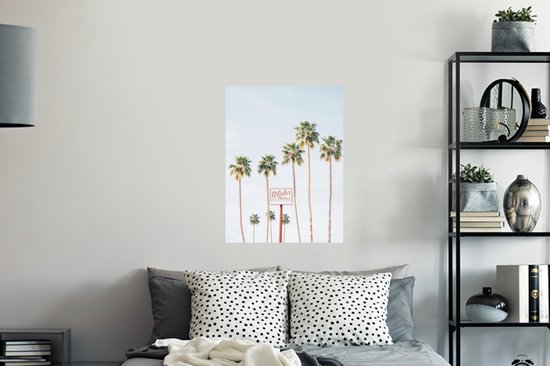 Muurstickers - Sticker Folie - Palmbomen - Zomer - Natuur - Lucht - 60x80 cm - Plakfolie - Muurstickers Kinderkamer - Zelfklevend Behang - Zelfklevend behangpapier - Stickerfolie