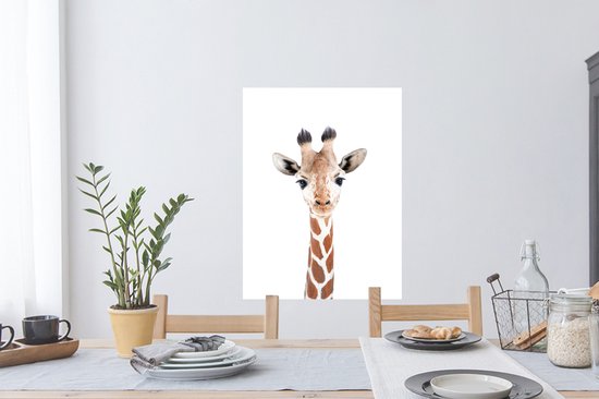 Stickers muraux - Film autocollant - Girafe - Animaux - Nature - Portrait - 60x80 cm - Film adhésif - Stickers muraux Chambre d'enfant - Papier peint autocollant - Papier peint autocollant - Film autocollant