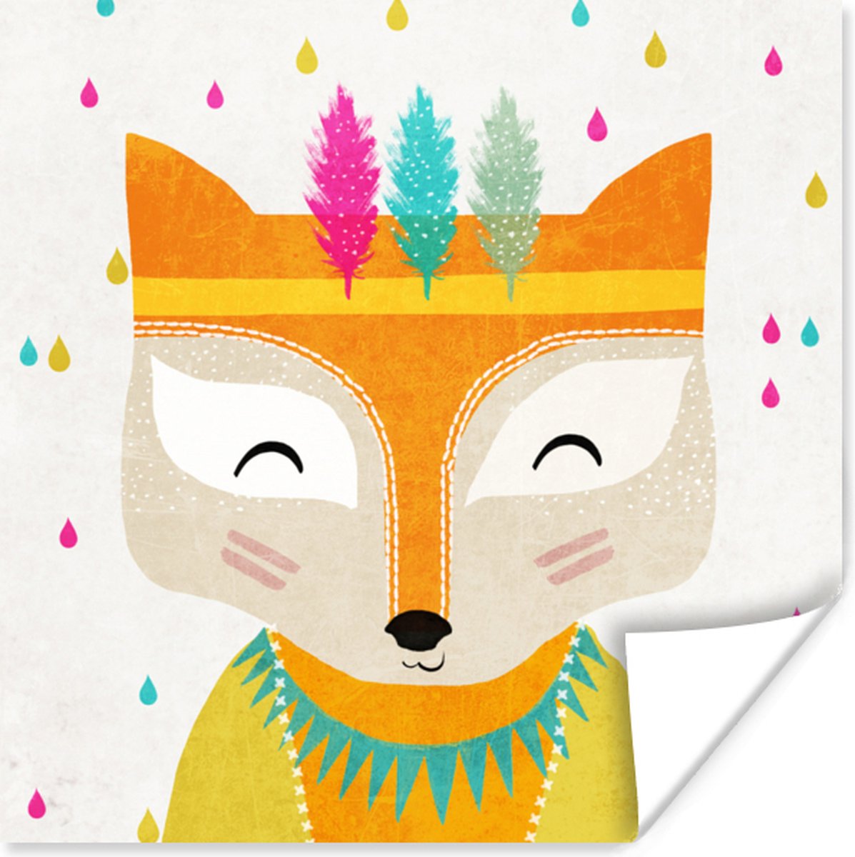 Dieren - Kleuren - Vos - Portret
