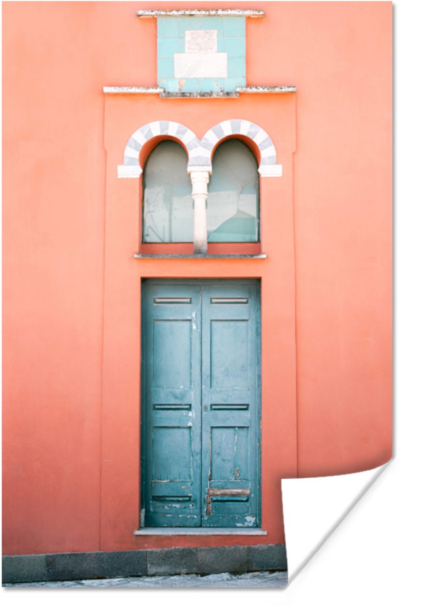 Deur - Blauw - Architectuur - Rood