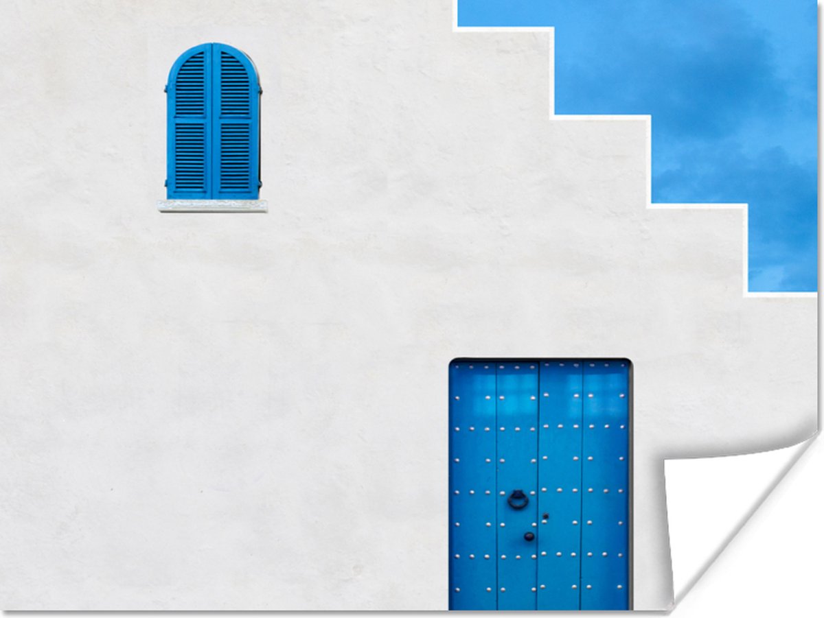 Huis - Blauw - Wit - Deur