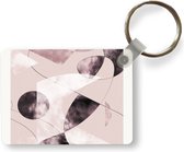 Sleutelhanger - Vormen - Pastel - Abstract - Zwart - Uitdeelcadeautjes - Plastic