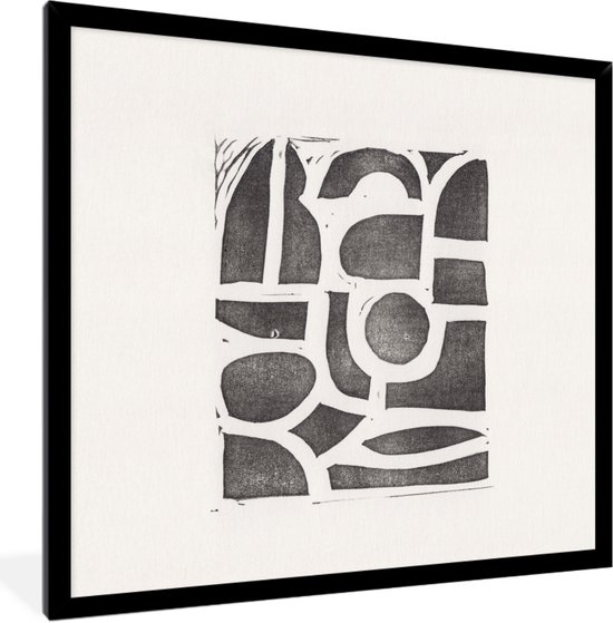 Cadre photo avec poster - Abstrait - Formes - Zwart - 40x40 cm - Cadre poster