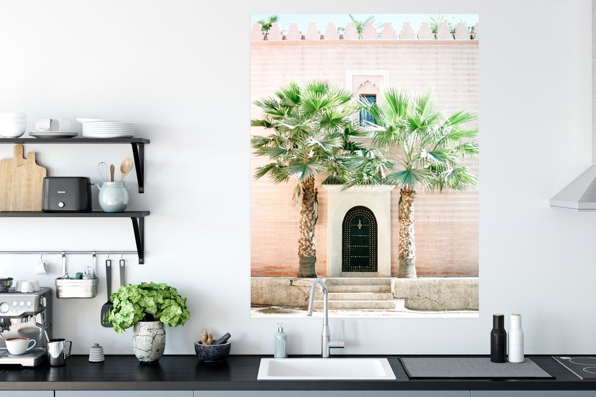 Deur - Marrakesh - Palmboom - Wit - Tropisch