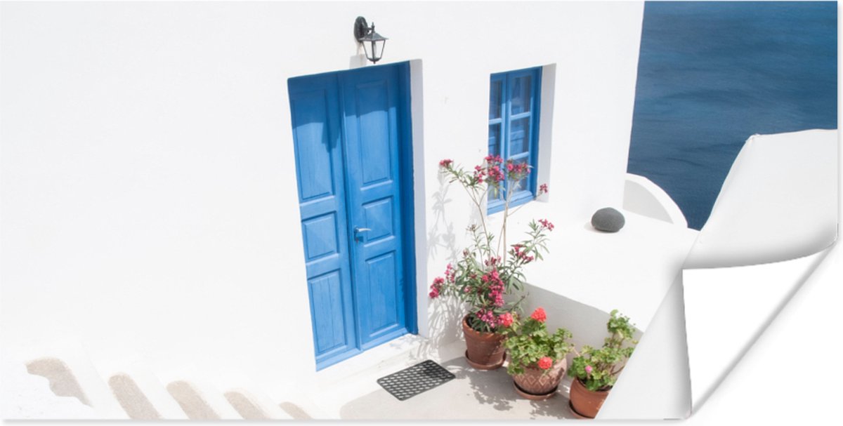 Architectuur - Blauw - Wit - Deur
