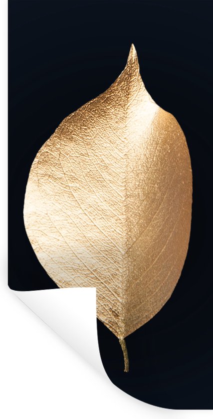 decalmile Grote Zwart Gouden Bloem Muurstickers Bloemen Goud Bladeren