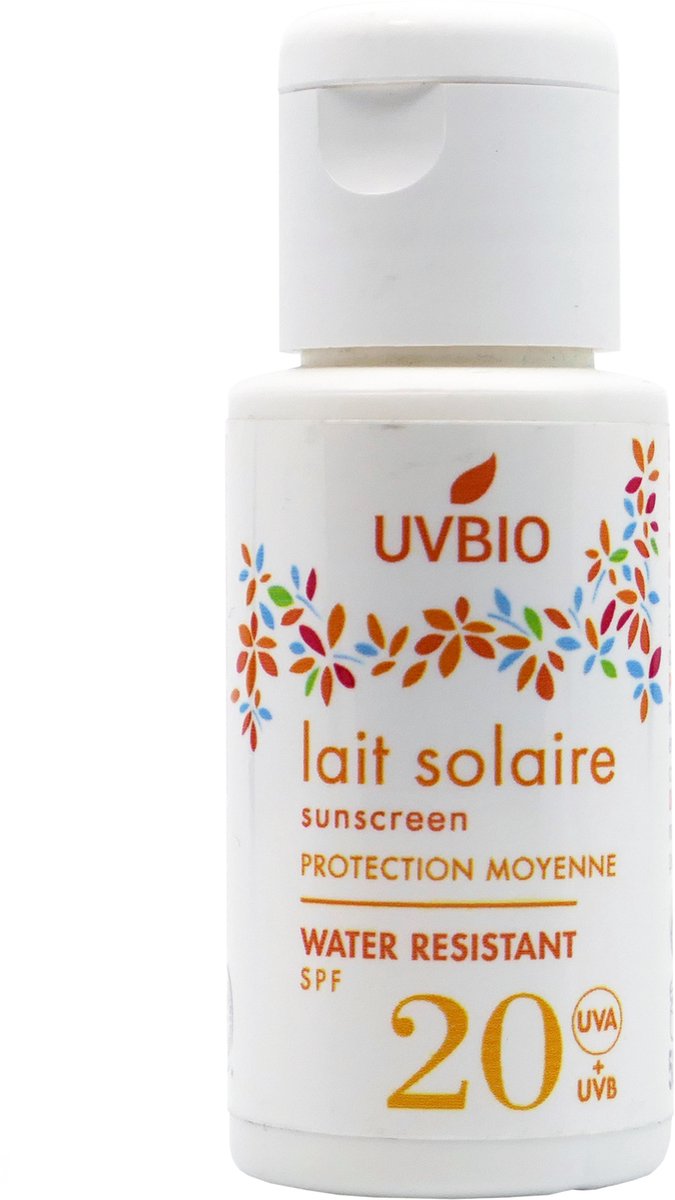 UVBIO Zonbescherming - Sunscreen SPF 20 - Biologisch - Waterproof - Gezicht en Lichaam 50ml